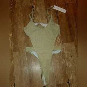 Kids Gold One Piece Swimsuit